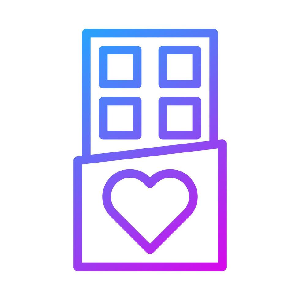 chocolate icon gradient purple style valentine illustration vector element and symbol perfect.