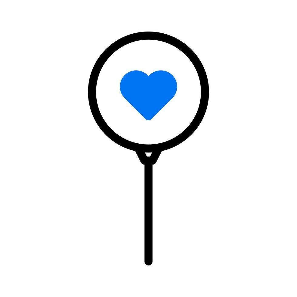 globo icono duotono azul estilo enamorado ilustración vector elemento y símbolo Perfecto.