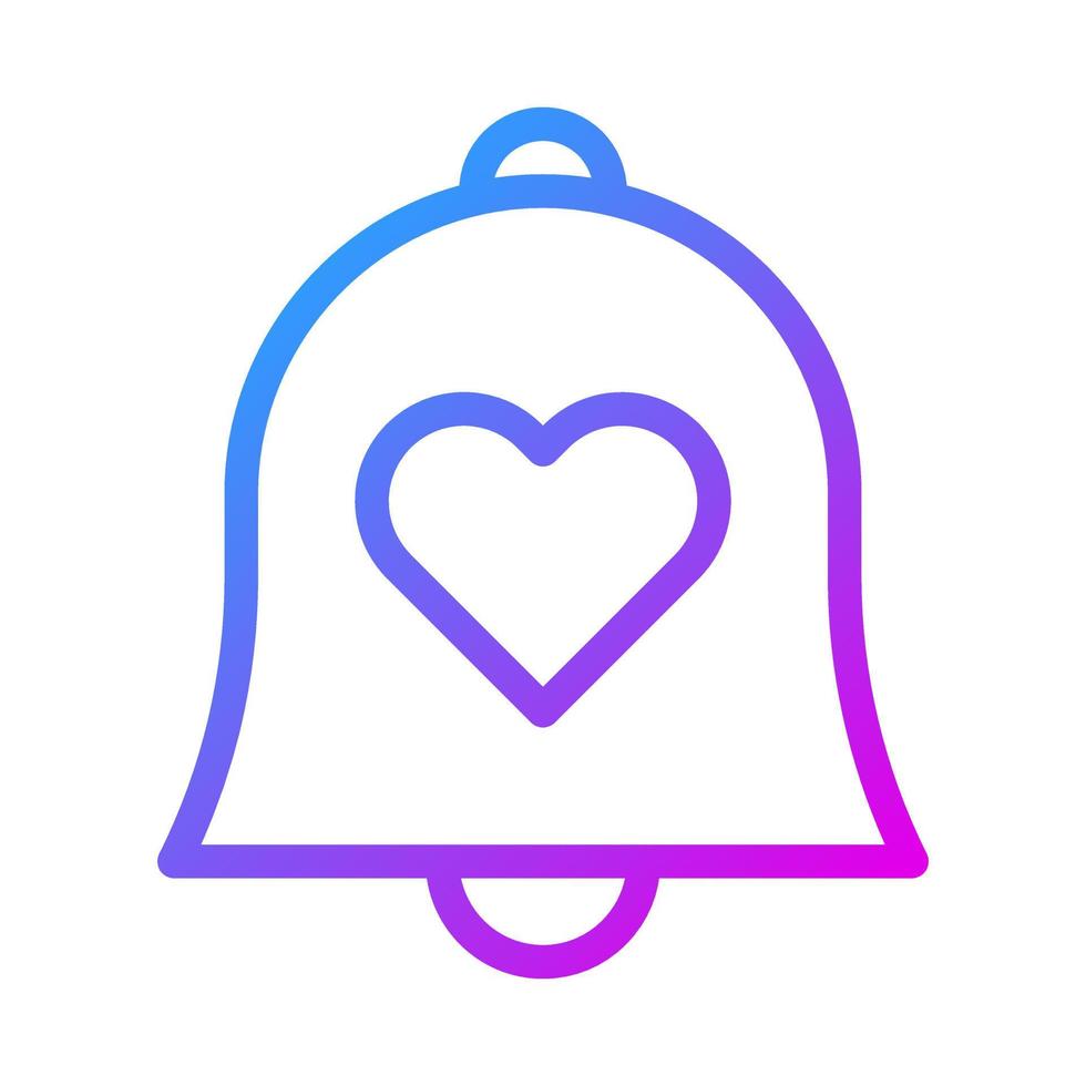 campana icono degradado púrpura estilo enamorado ilustración vector elemento y símbolo Perfecto.