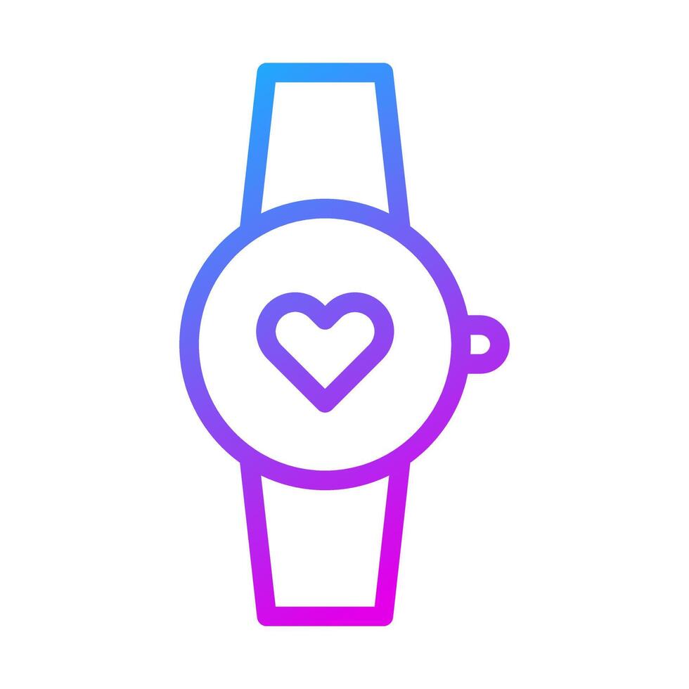 reloj icono degradado púrpura estilo enamorado ilustración vector elemento y símbolo Perfecto.