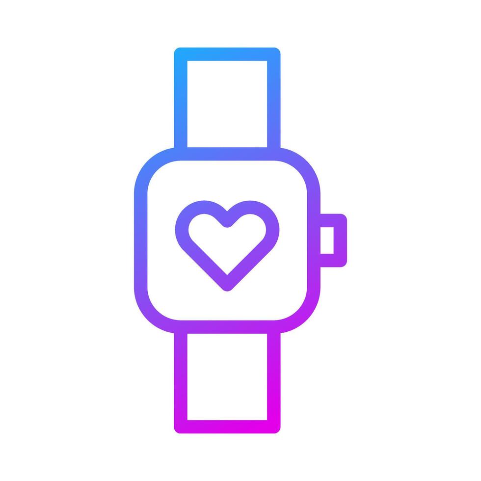 reloj icono degradado púrpura estilo enamorado ilustración vector elemento y símbolo Perfecto.