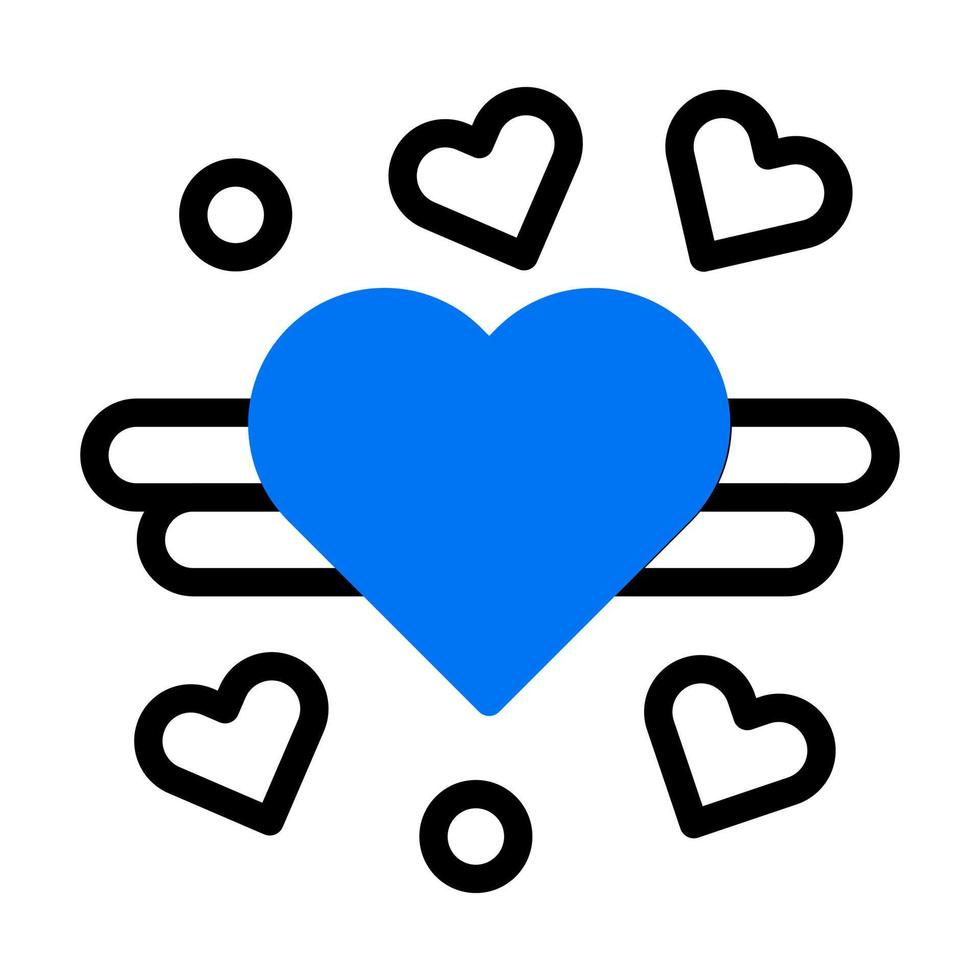decoration icon duotone blue style valentine illustration vector element and symbol perfect.