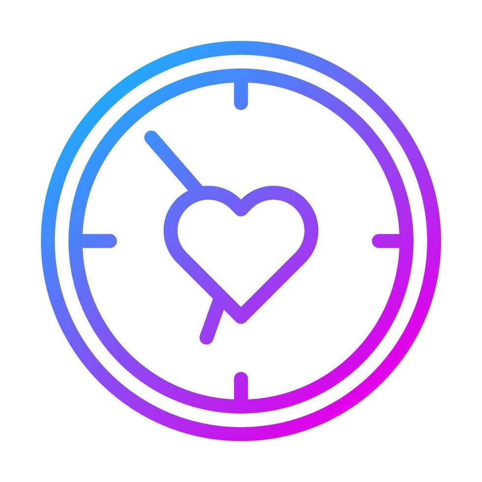clock icon gradient purple style valentine illustration vector element and symbol perfect.