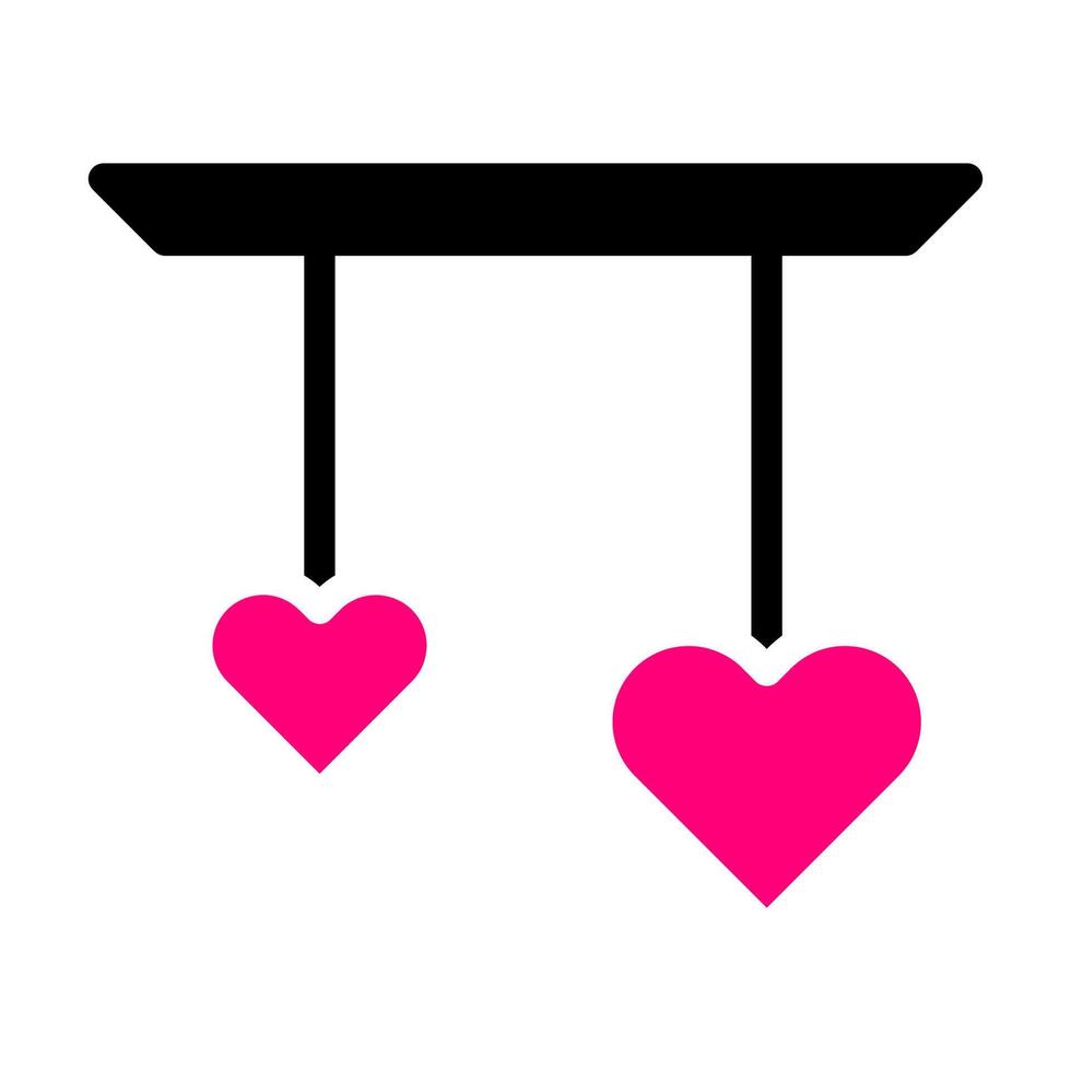 decoration icon solid black pink style valentine illustration vector element and symbol perfect.
