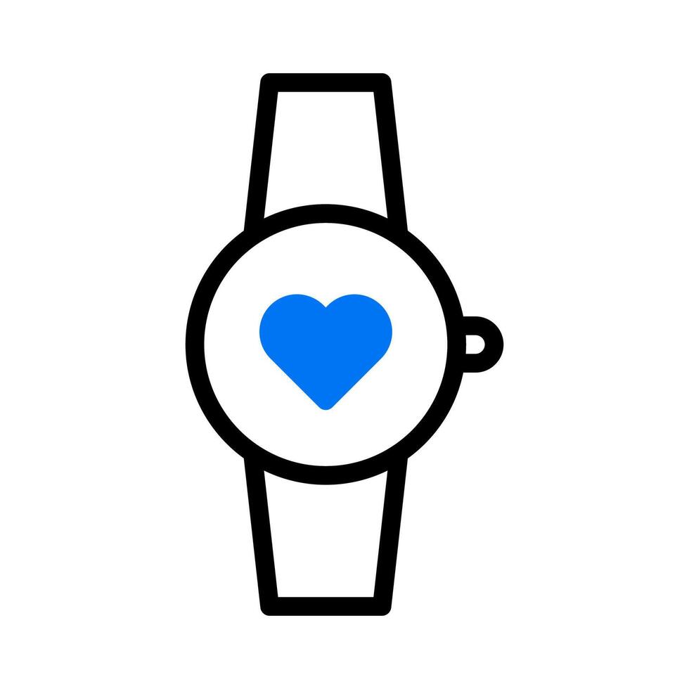 clock icon duotone blue style valentine illustration vector element and symbol perfect.