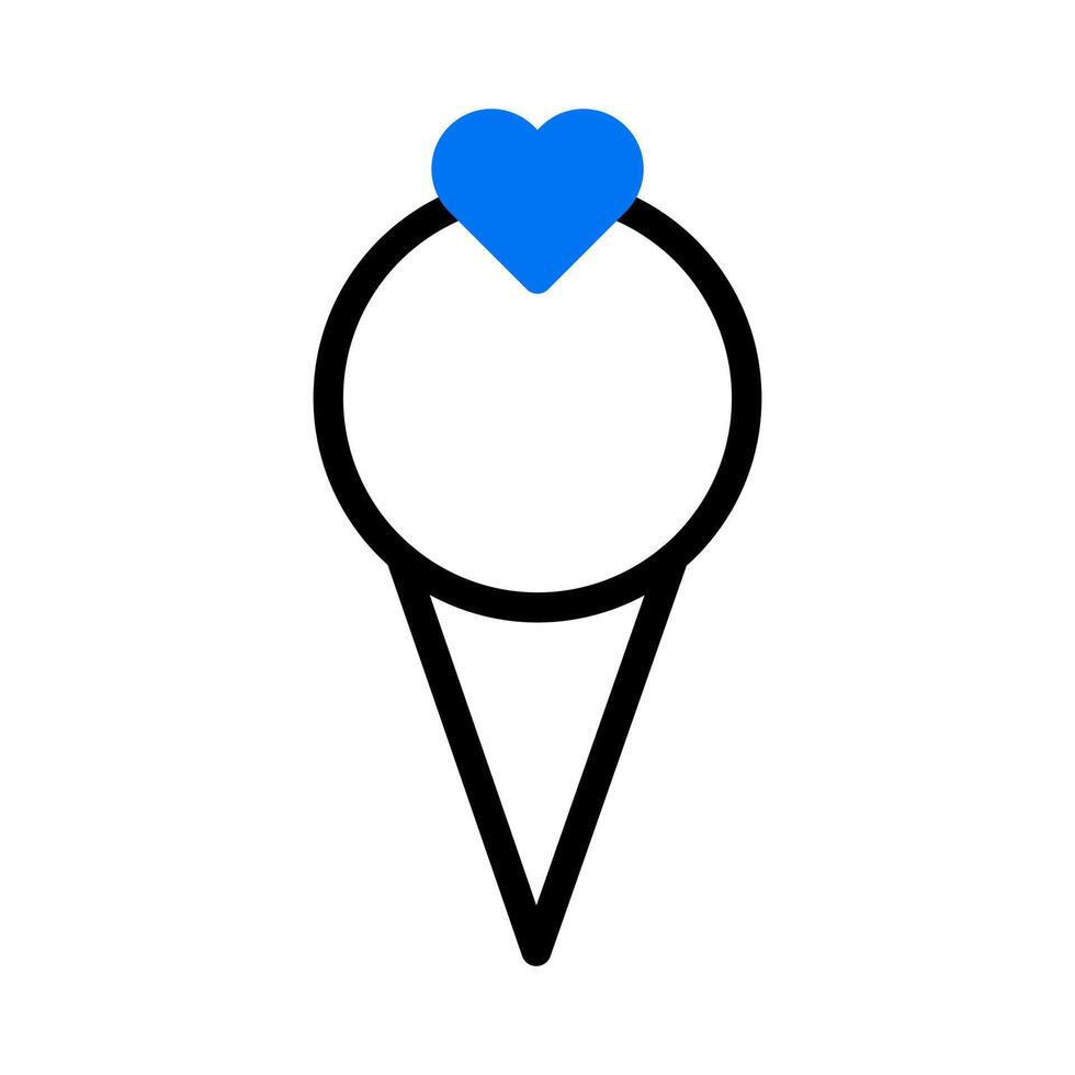 hielo crema icono duotono azul estilo enamorado ilustración vector elemento y símbolo Perfecto.