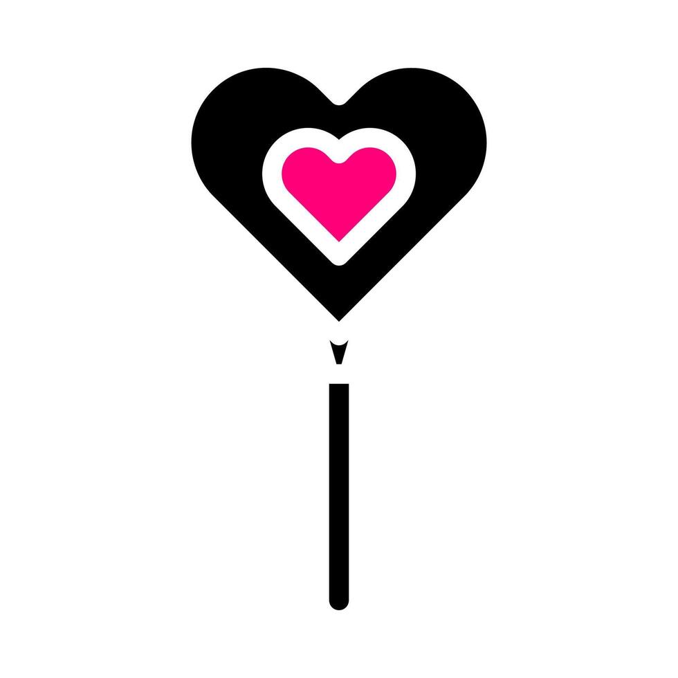 balloon icon solid black pink style valentine illustration vector element and symbol perfect.