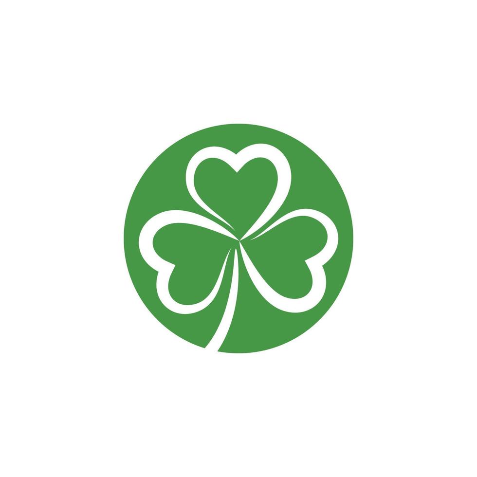 Green Clover Leaf Logo Template vector