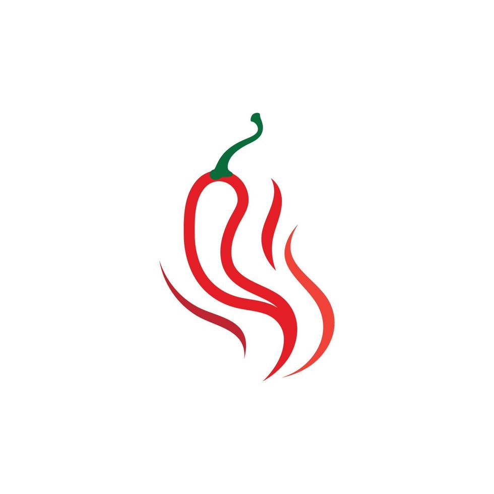 Red hot natural chili icon vector Illustration