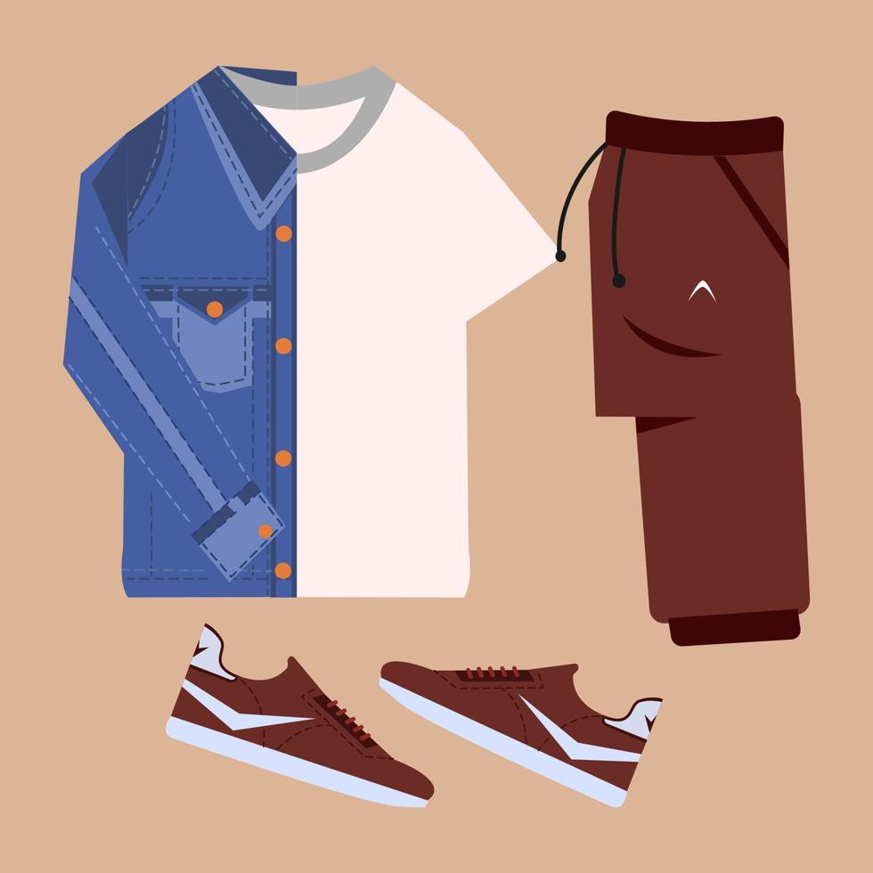 Flat Lay clothes vector