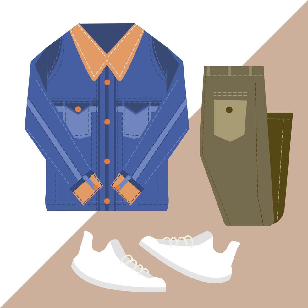 Flat Lay clothes vector