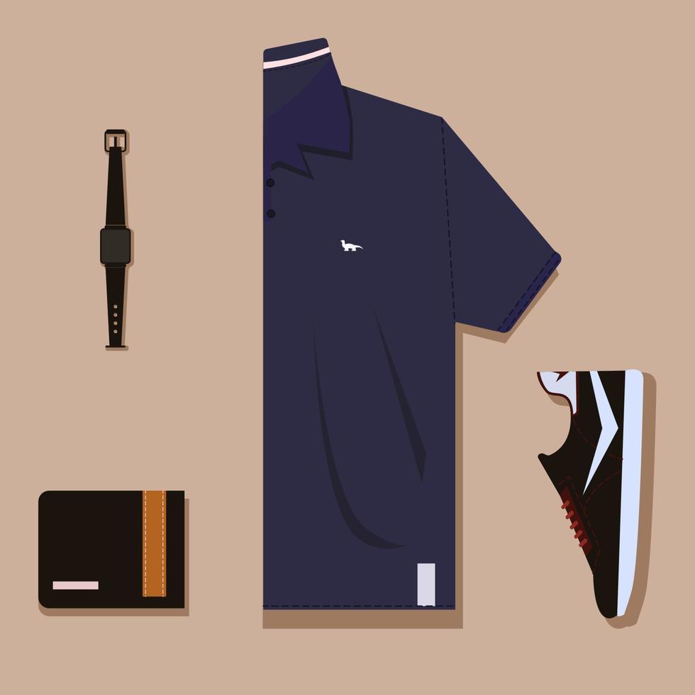 Flat Lay clothes vector