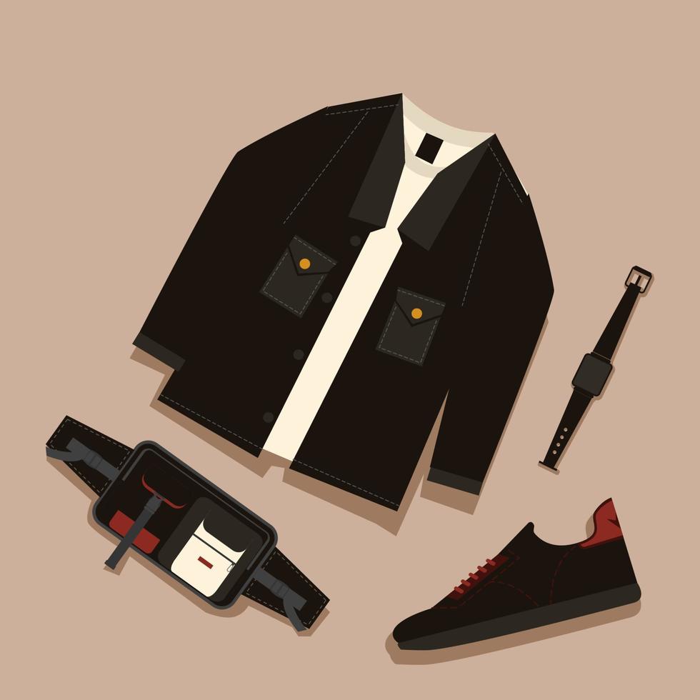 Flat Lay clothes vector