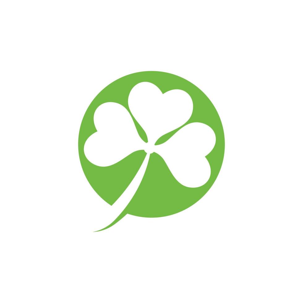 Green Clover Leaf Logo Template vector