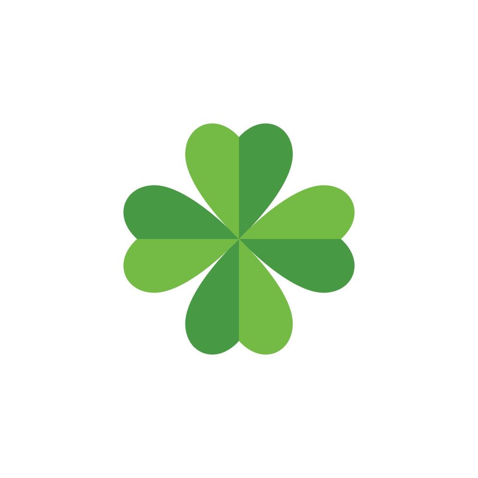 Green Clover Leaf Logo Template vector