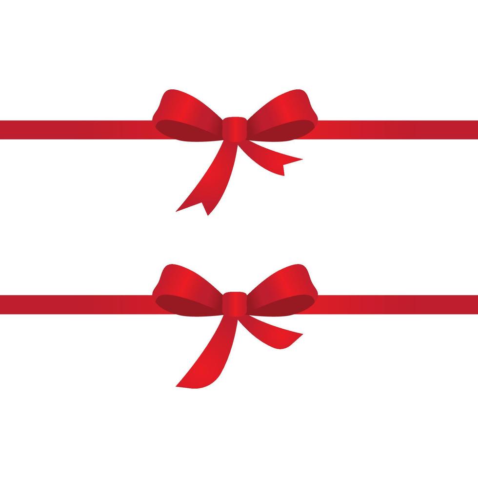 Red ribbon Vector illustration