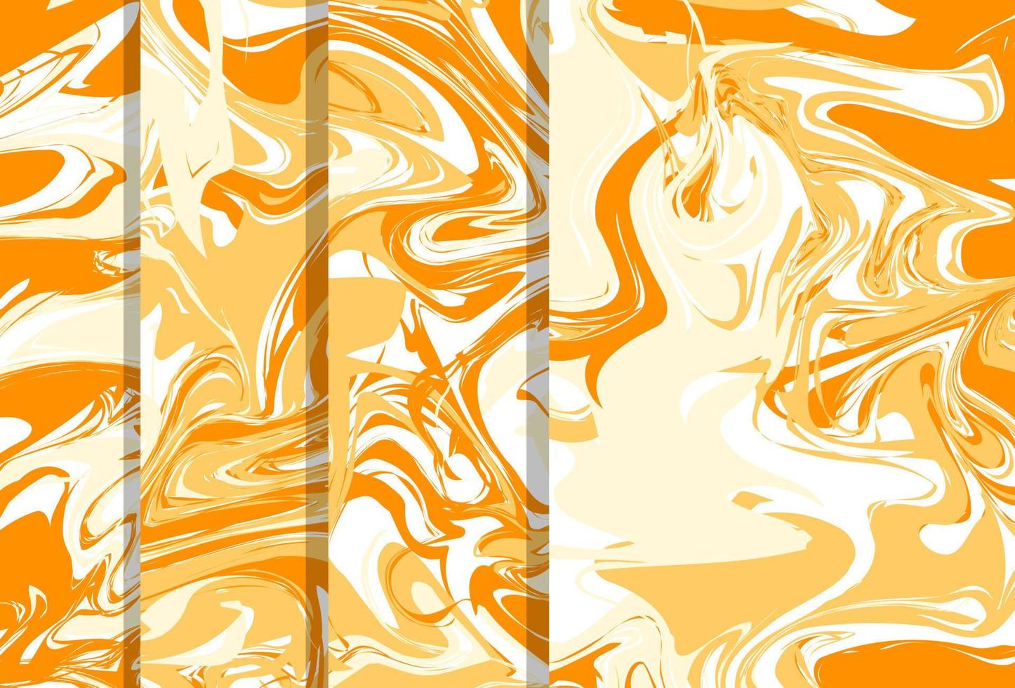 abstract marble patterns, wood texture, watercolor marble patterns. Orange and yellow. Vector background. Trendy textiles, fabrics, wrappers. Aqua ink painting on water