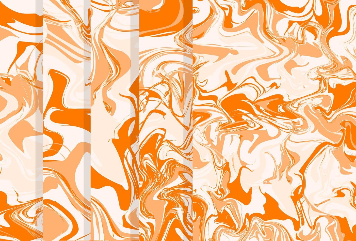 abstract marble patterns, wood texture, watercolor marble patterns. Orange and yellow. Vector background. Trendy textiles, fabrics, wrappers. Aqua ink painting on water