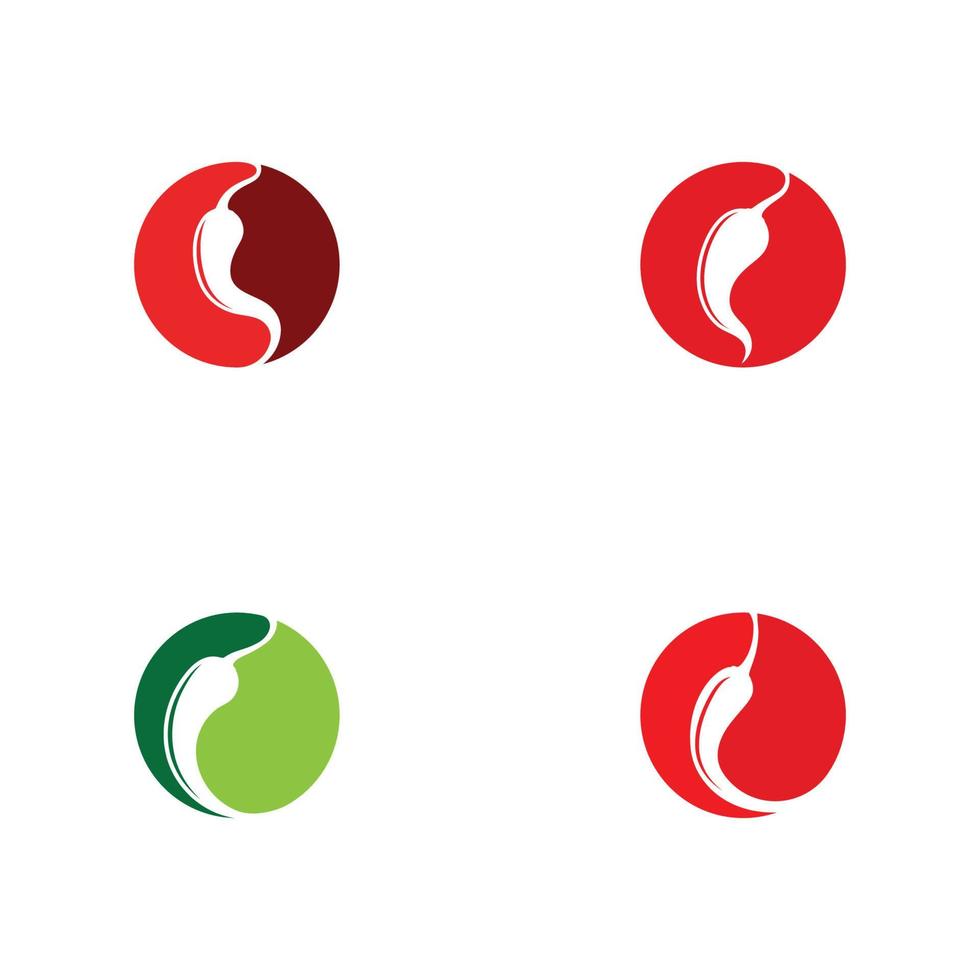 Red hot natural chili icon vector Illustration