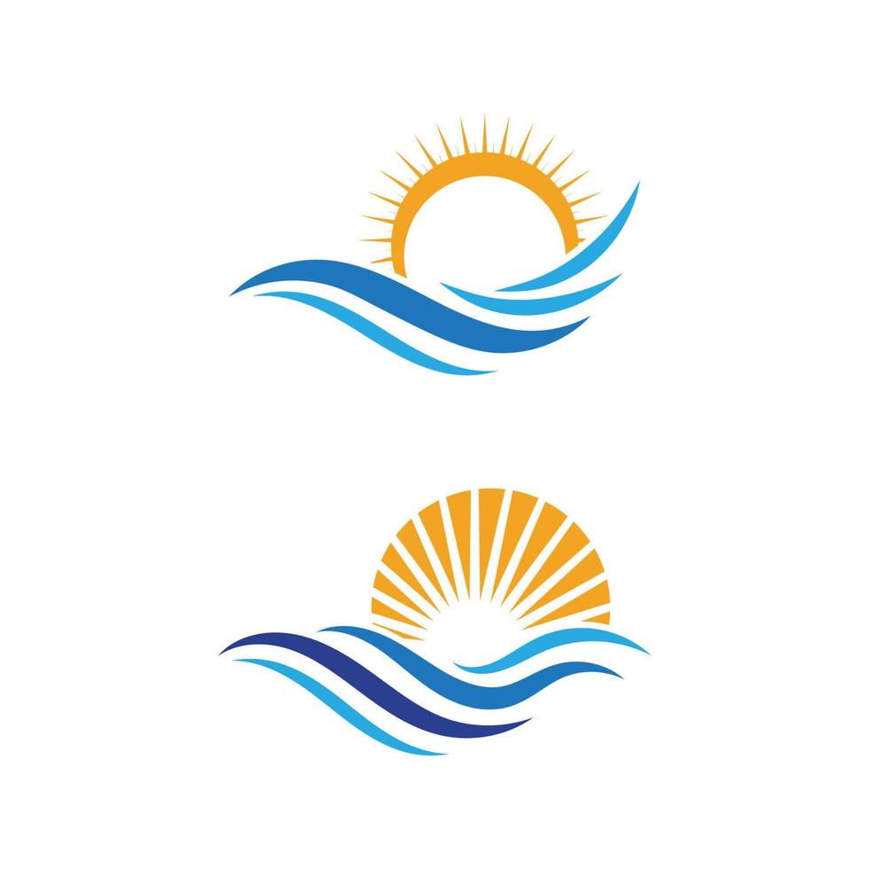 Water wave icon vector