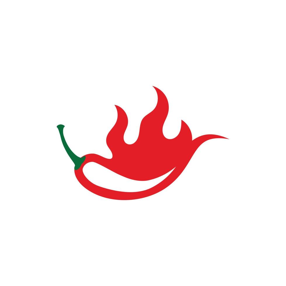 Red hot natural chili icon vector Illustration