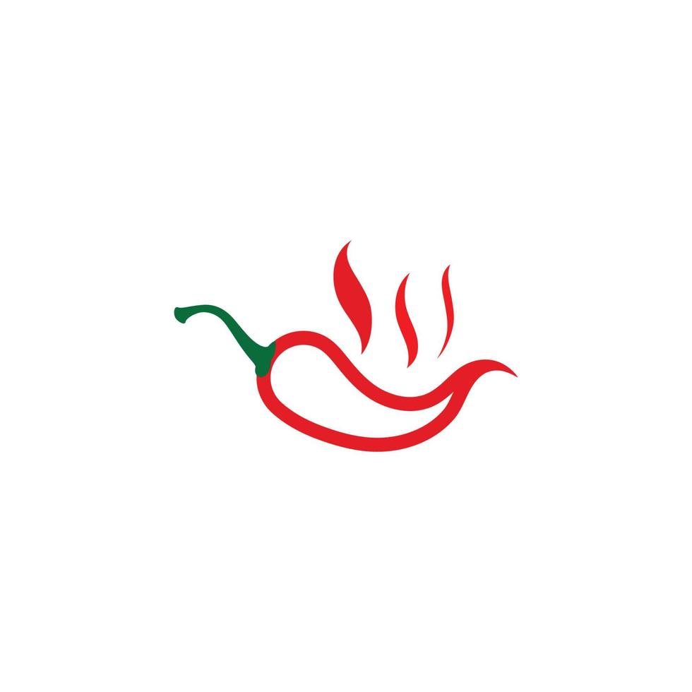 Red hot natural chili icon vector Illustration