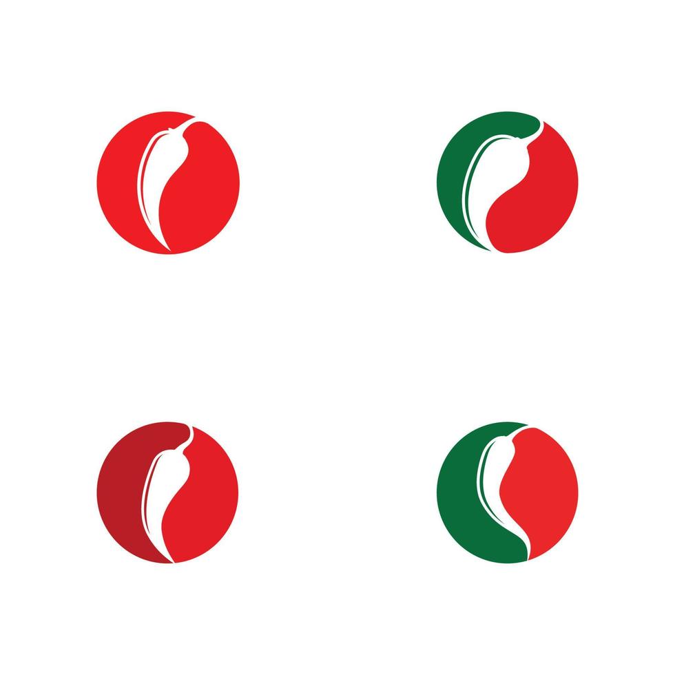 Red hot natural chili icon vector Illustration