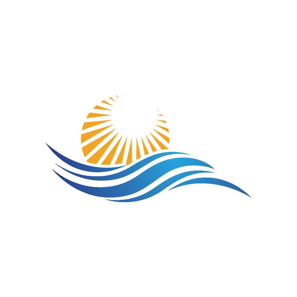 Water wave icon vector