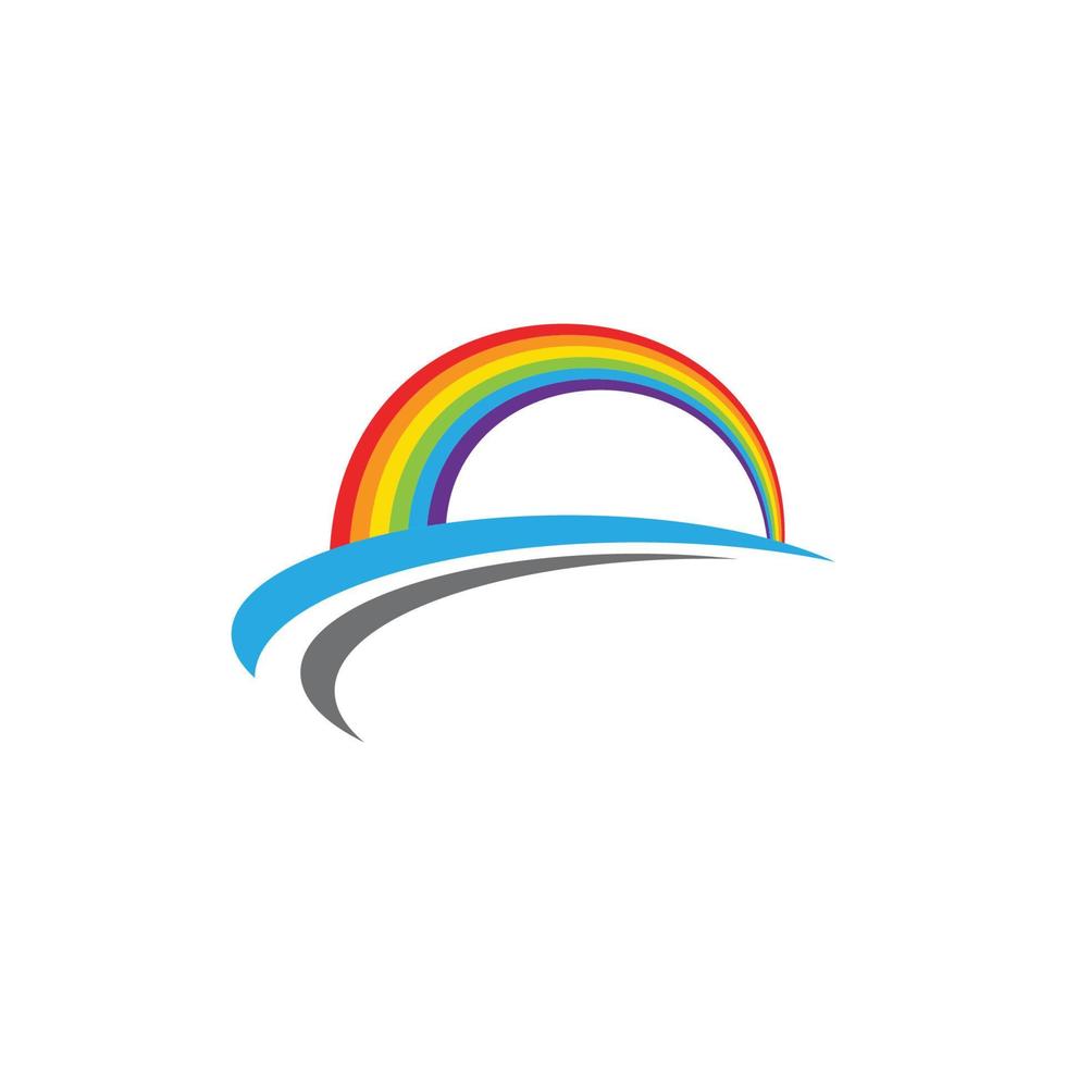 vector de plantilla de arco iris