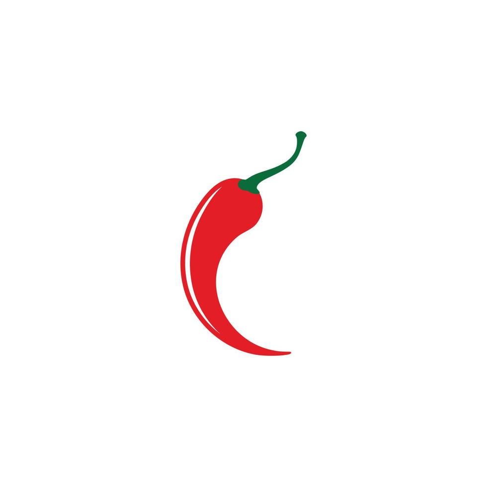 Red hot natural chili icon vector Illustration