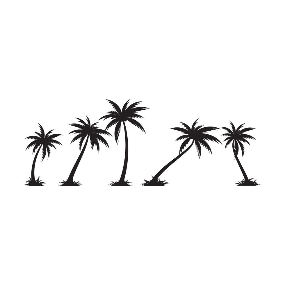 plantilla de logotipo de verano de palmera vector