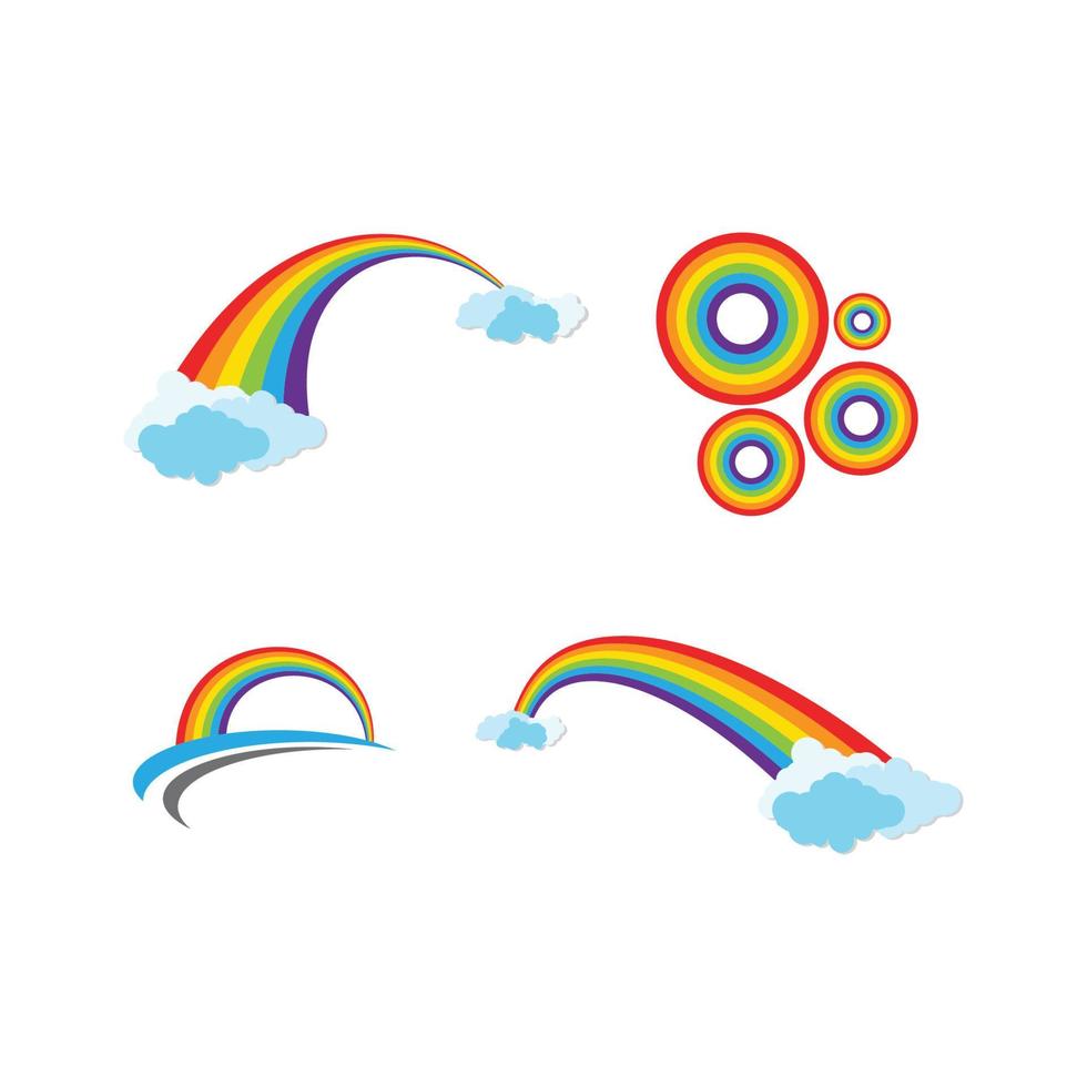 Rainbow template vector