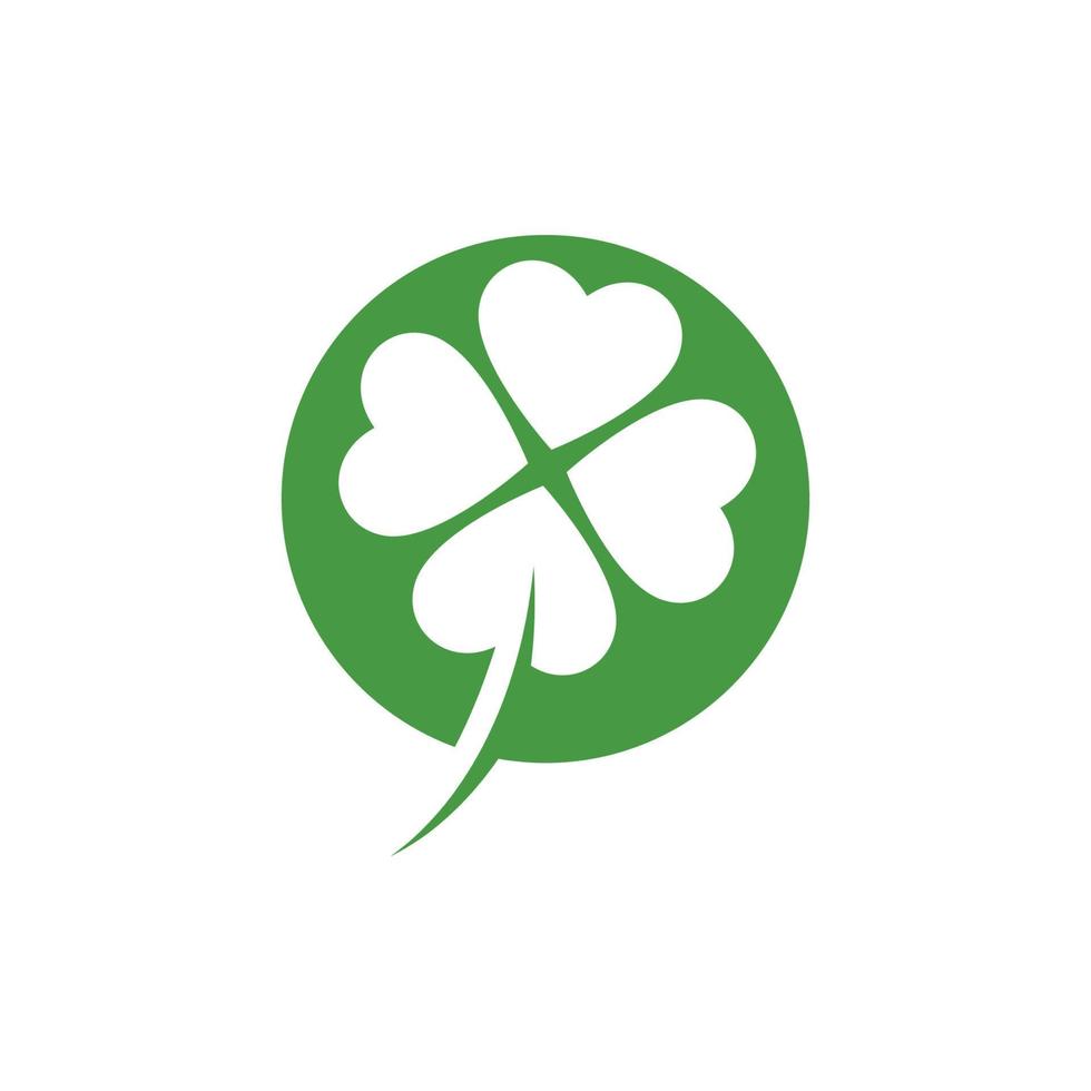 Green Clover Leaf Logo Template vector