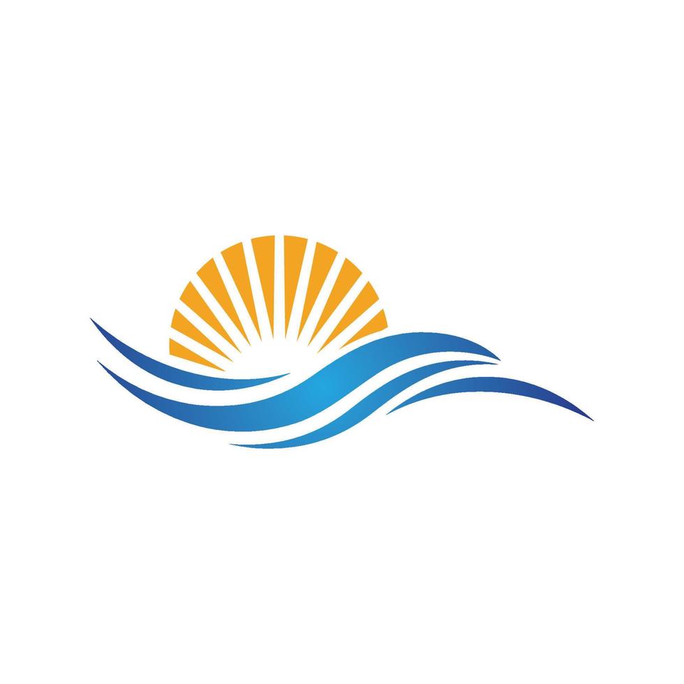 Water wave icon vector