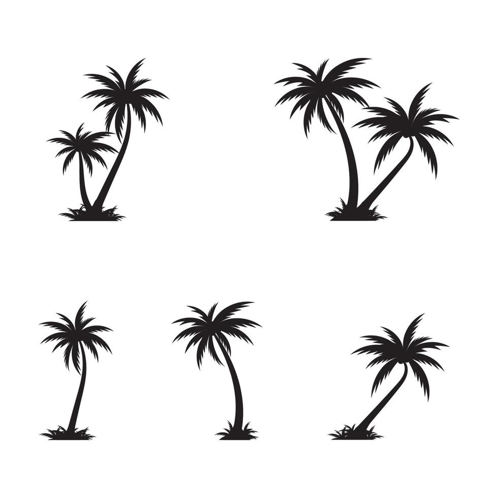 plantilla de logotipo de verano de palmera vector