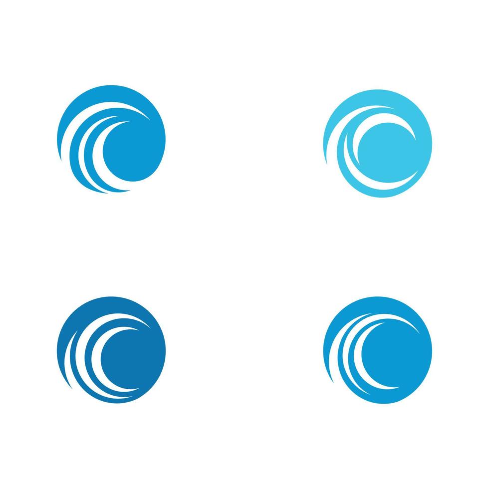 Water wave icon vector