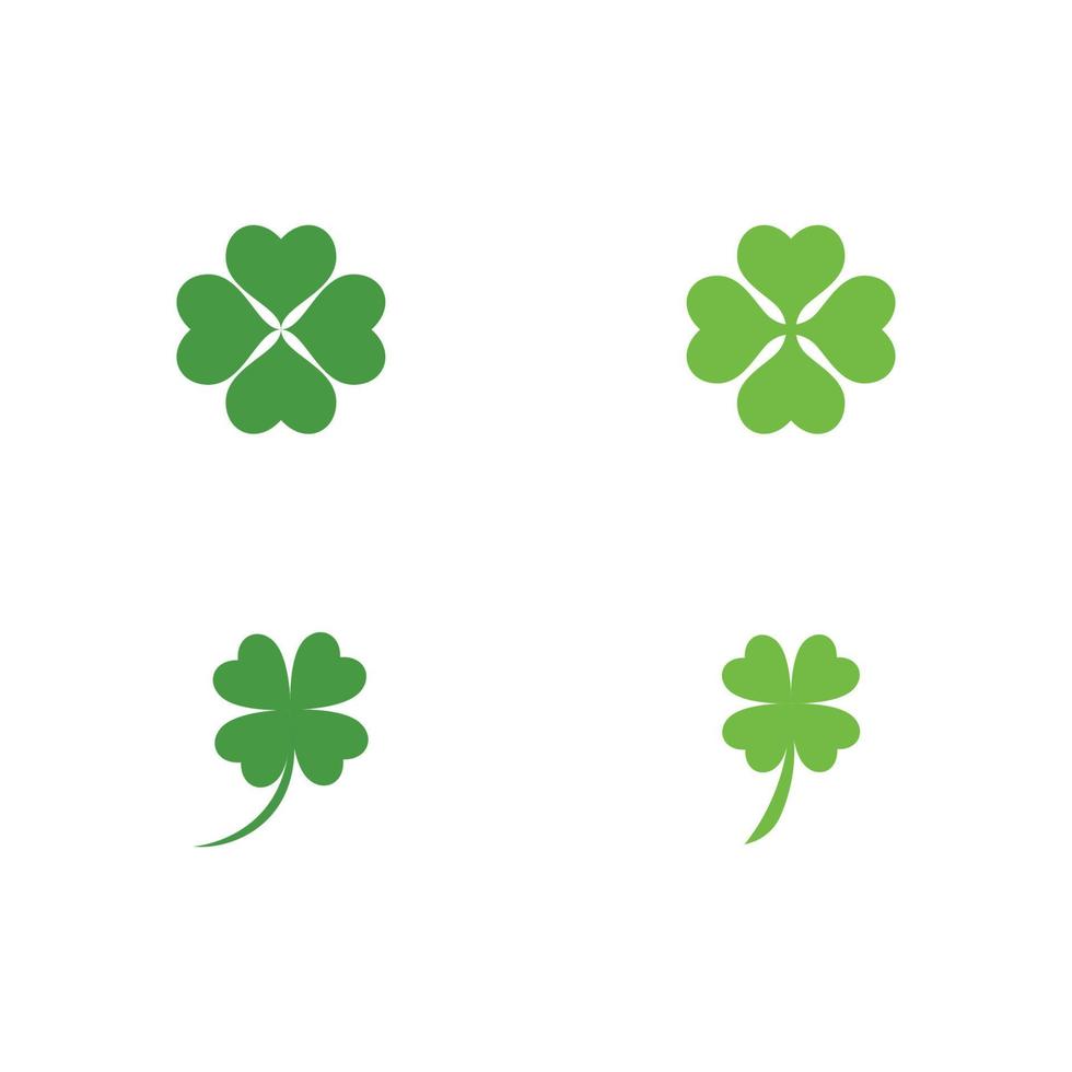 Green Clover Leaf Logo Template vector