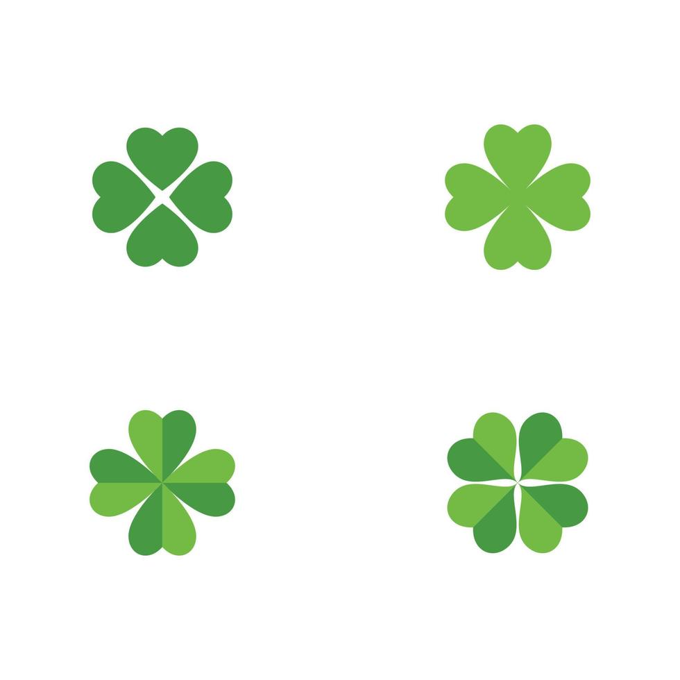 Green Clover Leaf Logo Template vector