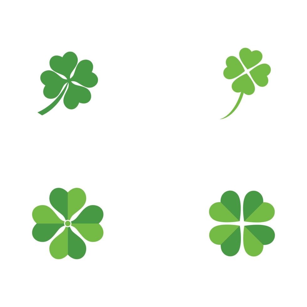 Green Clover Leaf Logo Template vector