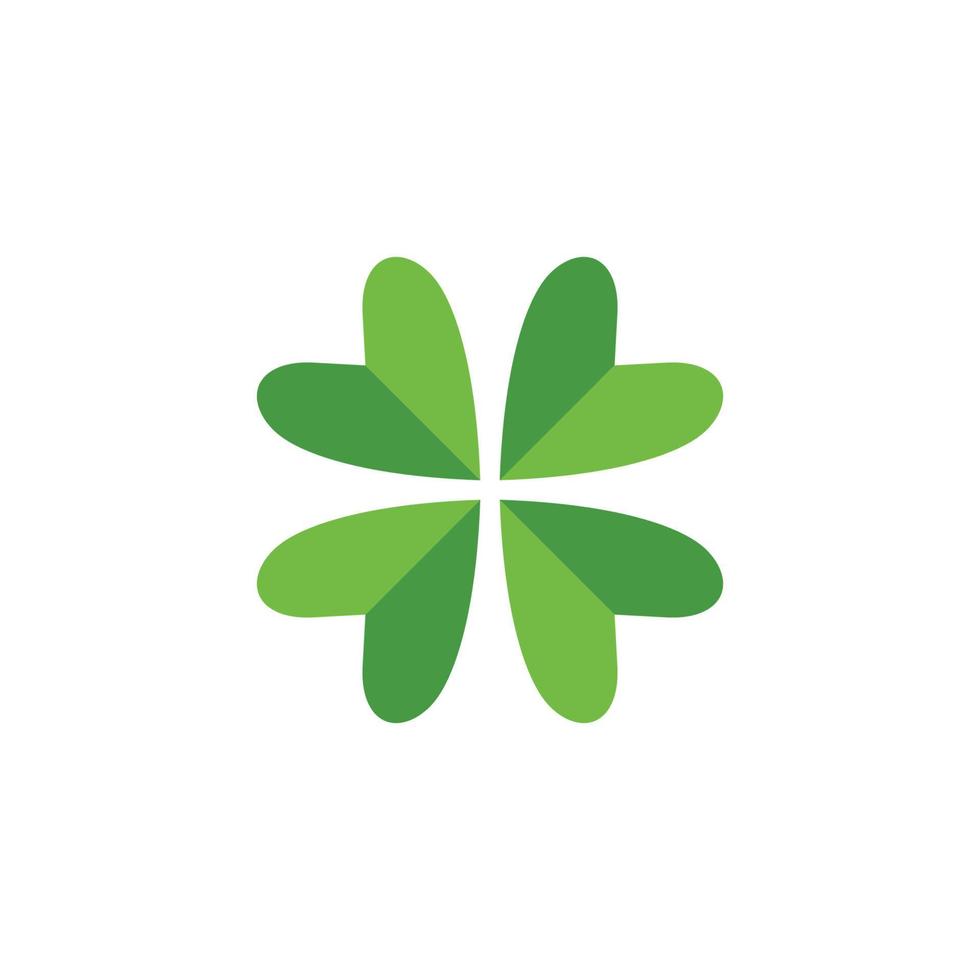 Green Clover Leaf Logo Template vector