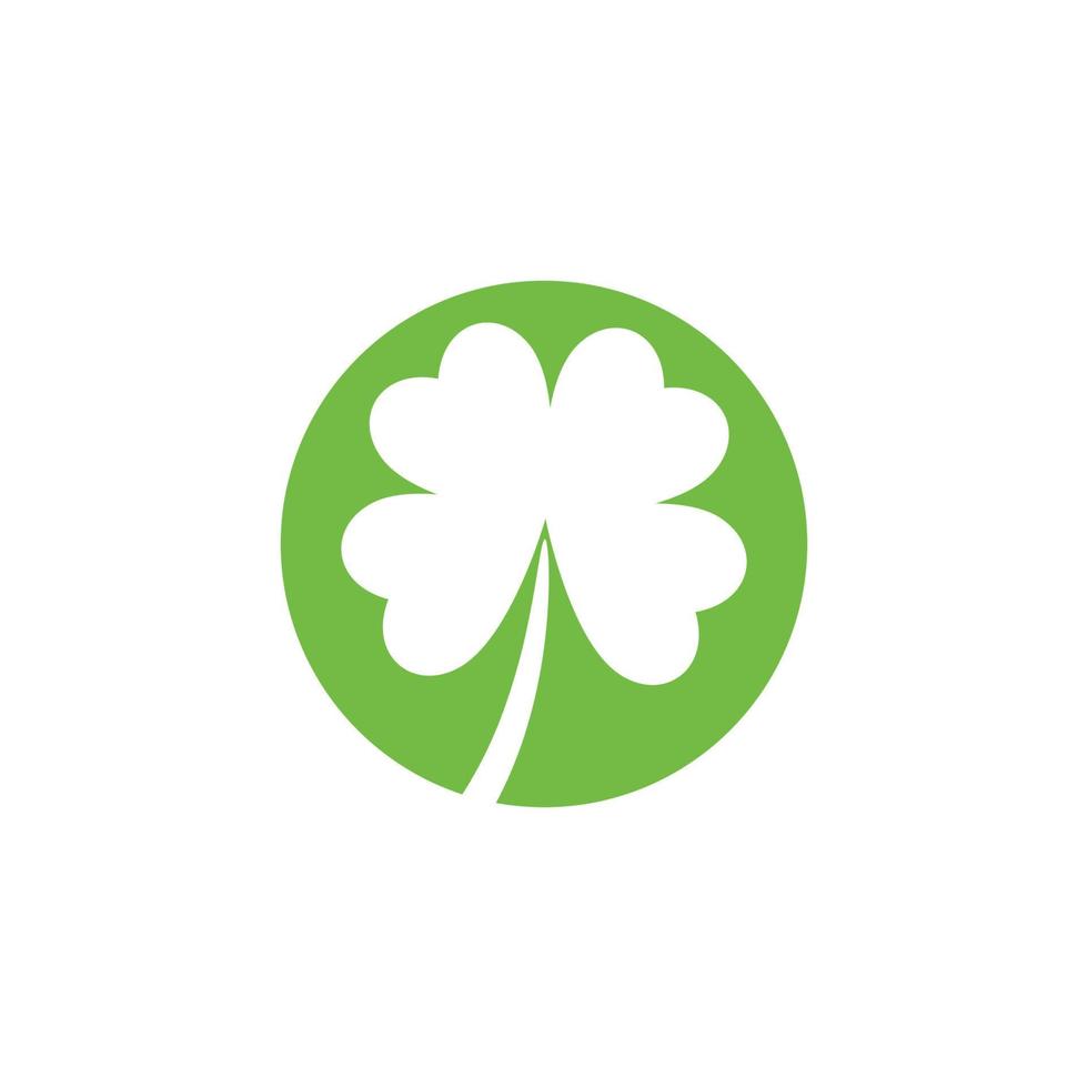 Green Clover Leaf Logo Template vector