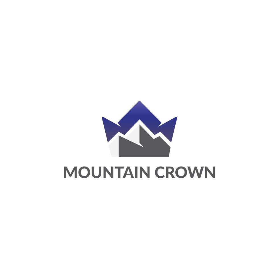 A Majestic Mountain Crown Logo Design vector