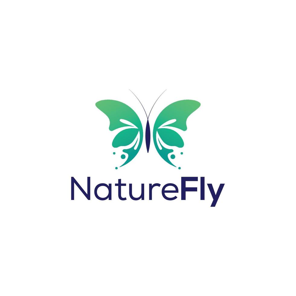 un agraciado naturaleza mariposa logo diseño , metamorfosis de belleza vector