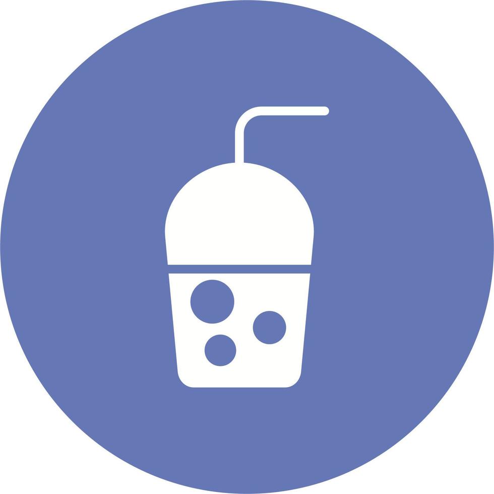 Milkshake With Straw Vector Icon