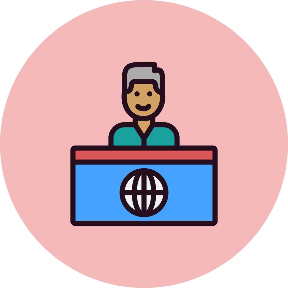 News Anchor Vector Icon