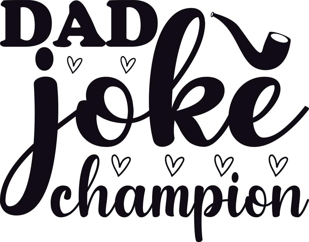 dad joke champion vector