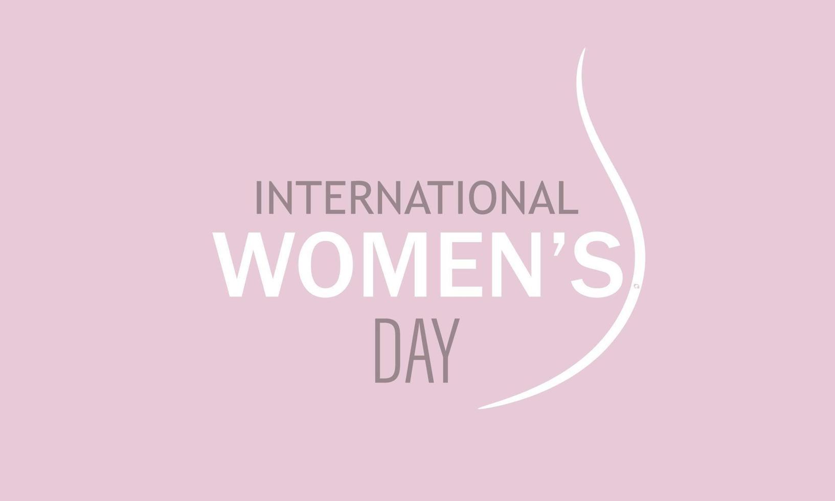 internacional De las mujeres día. tipografía vector ilustración