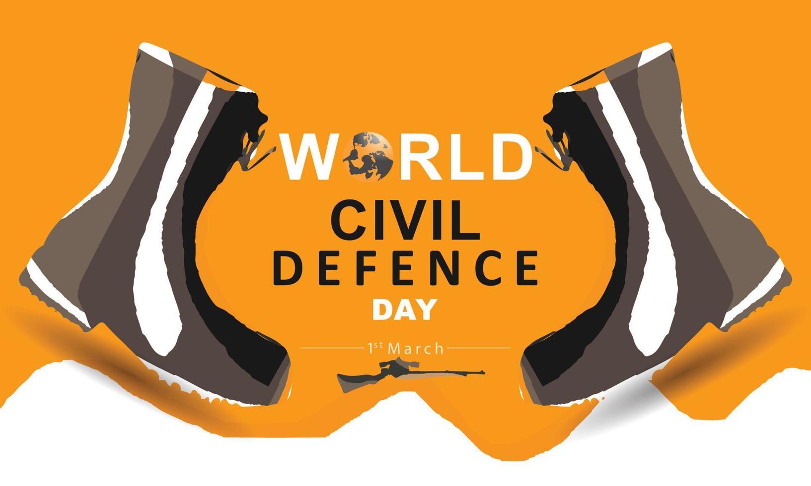 Vector illustration world Civil defence day.