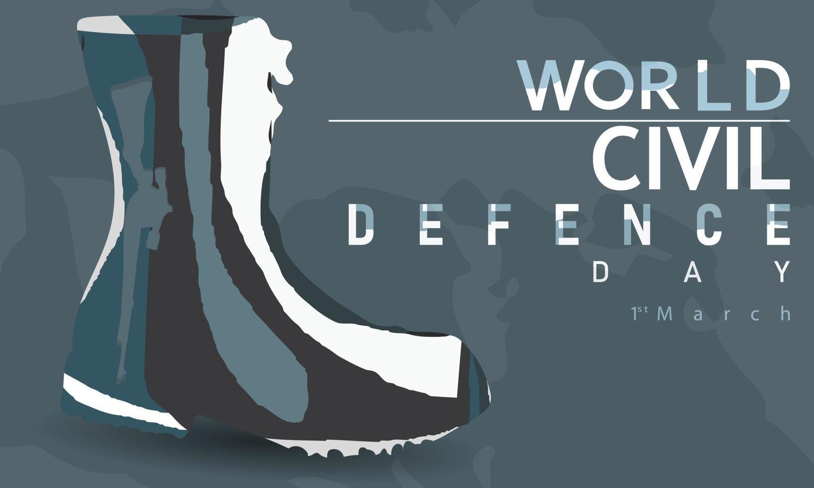 Vector illustration world Civil defence day.