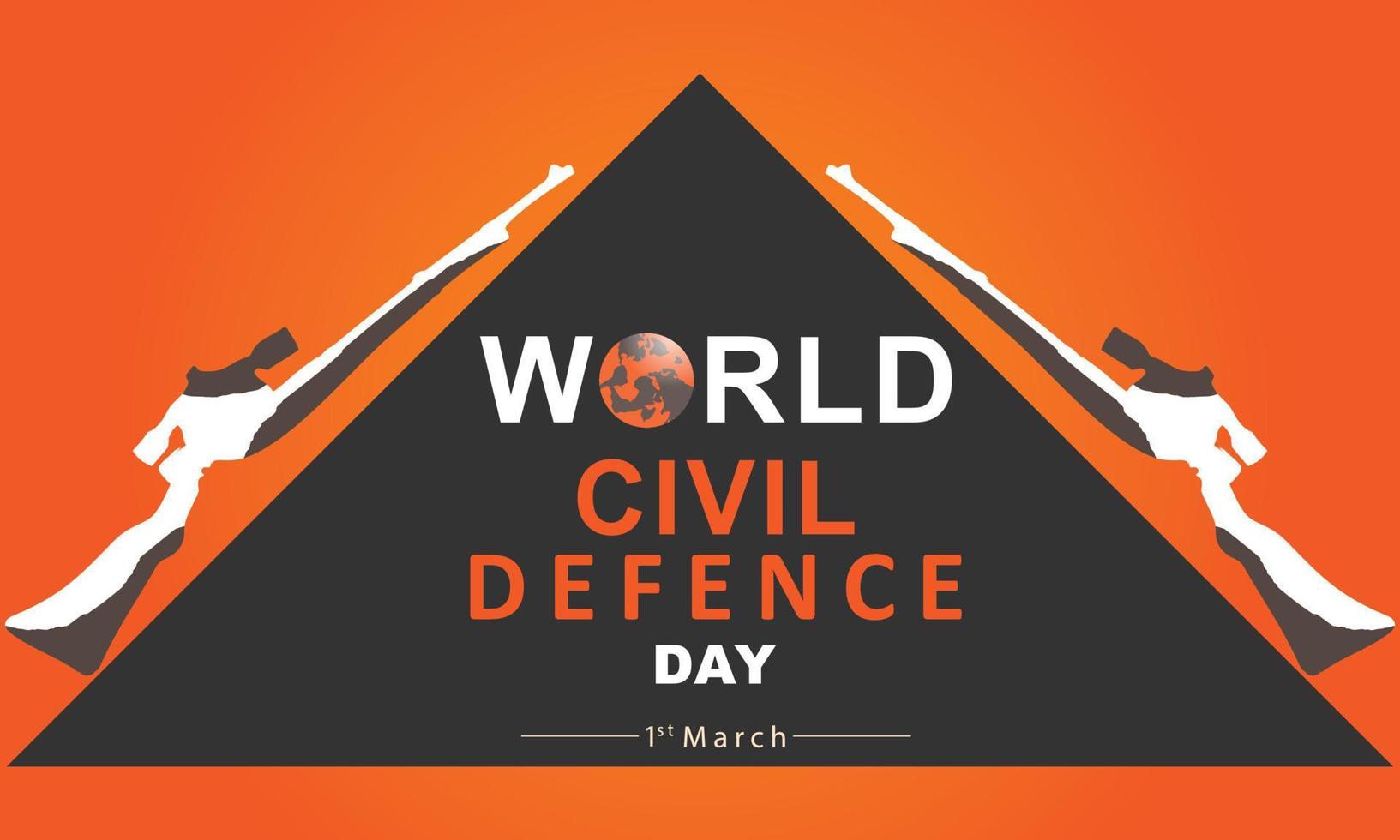Vector illustration world Civil defence day.